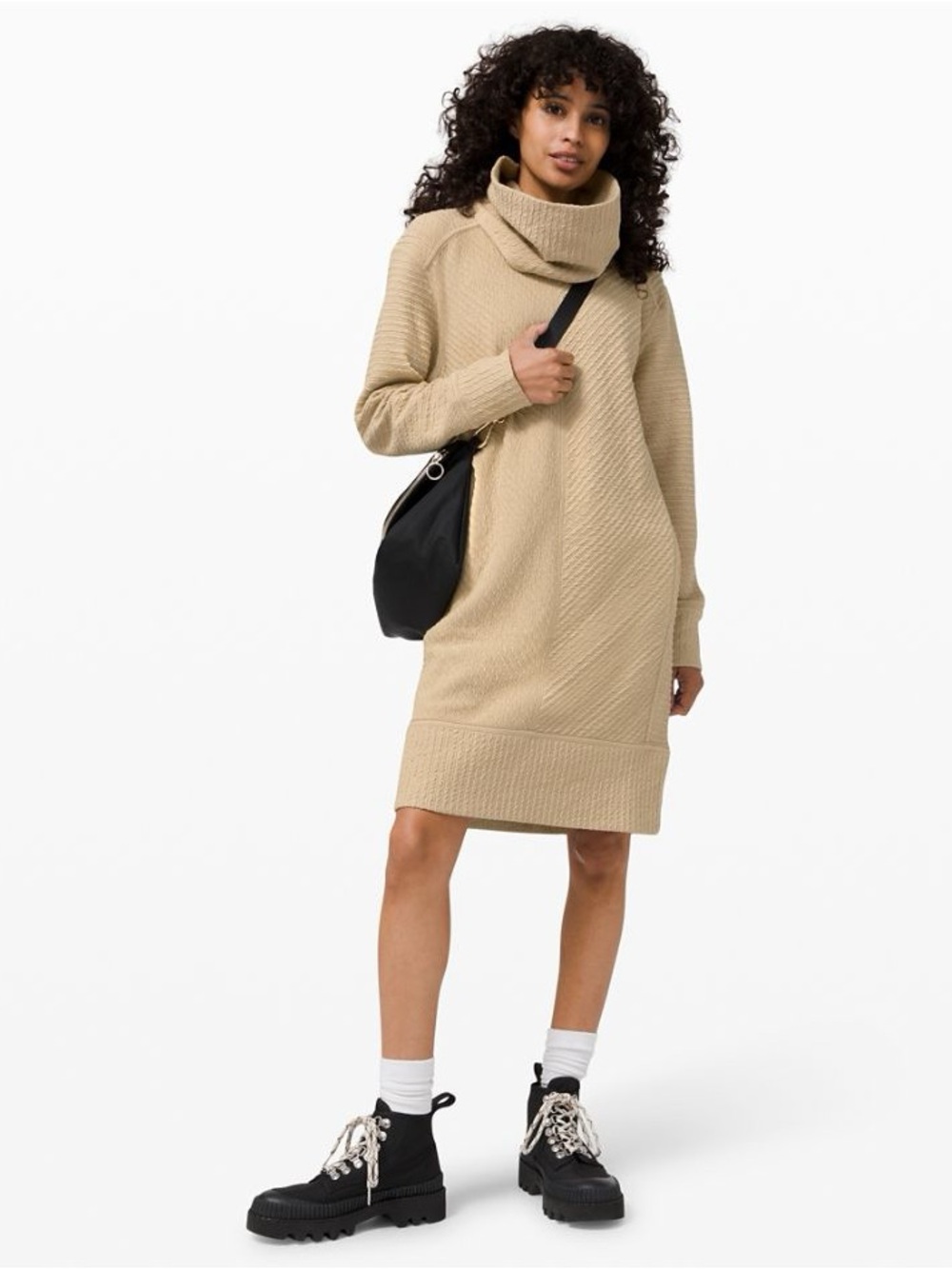 lululemon athletica Beige On- Repeat Long-Sleeve Knit Sweater Dress - Picture 2 of 9